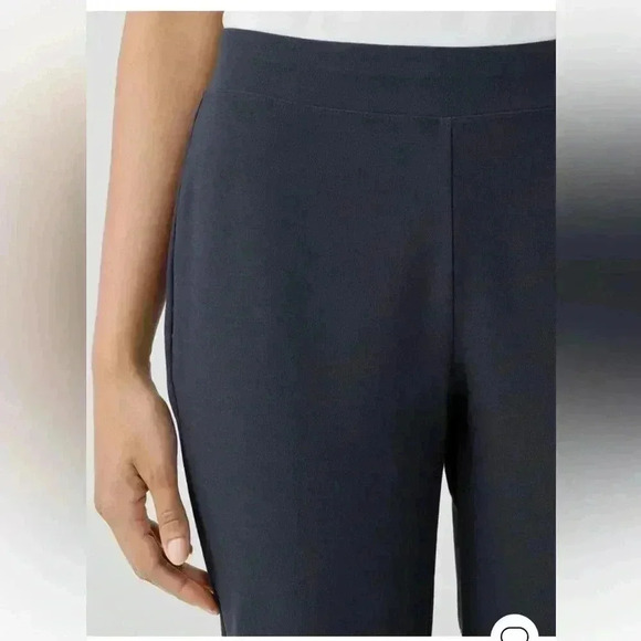 Eileen fisher crepe stretch slim ankle pant ocean blue - Picture 3 of 8